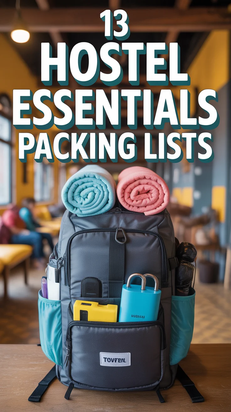 🎁 13 Hostel Essentials Packing Lists