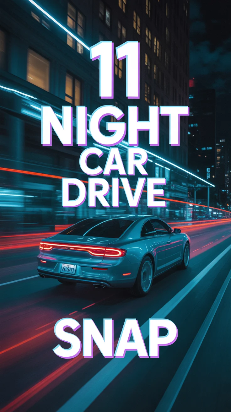 🌃 11 Night Car Drive Snap