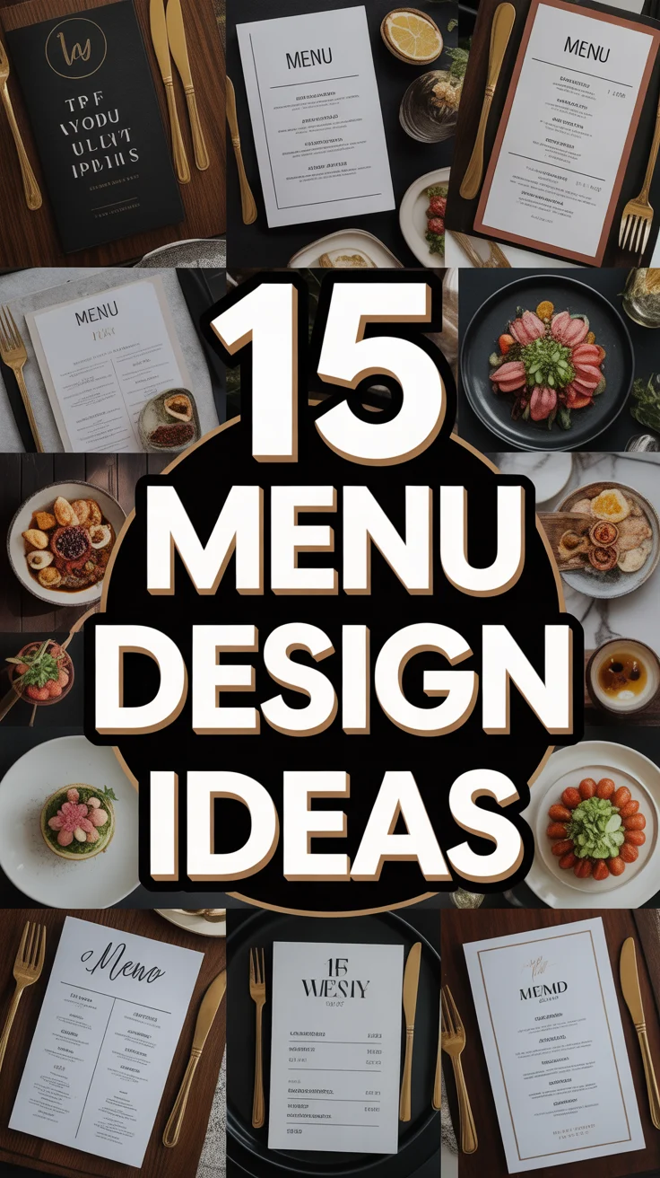 🎨 15 Menu Design Ideas